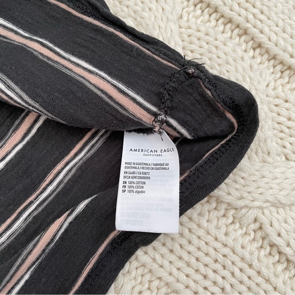 ⚡️3 for $20⚡️American Eagle Cropped Striped Boxy T-Shirt - Picture 5 of 6